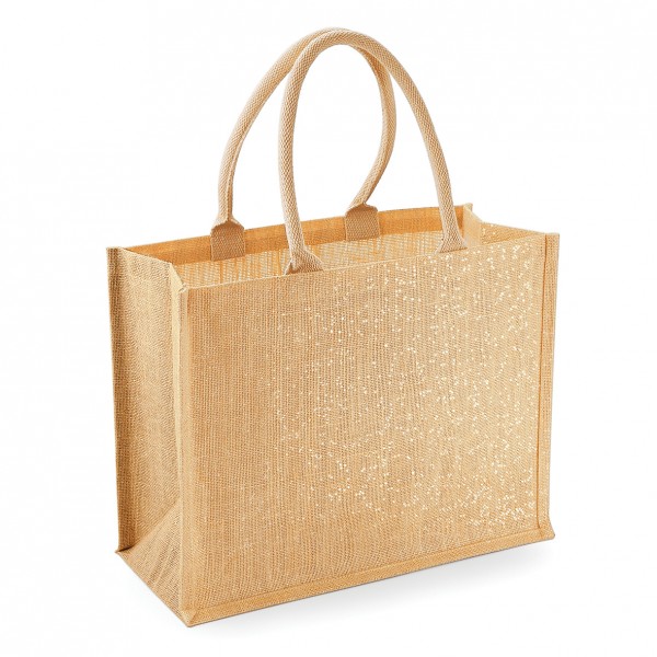 jute:glänzender jute shopper